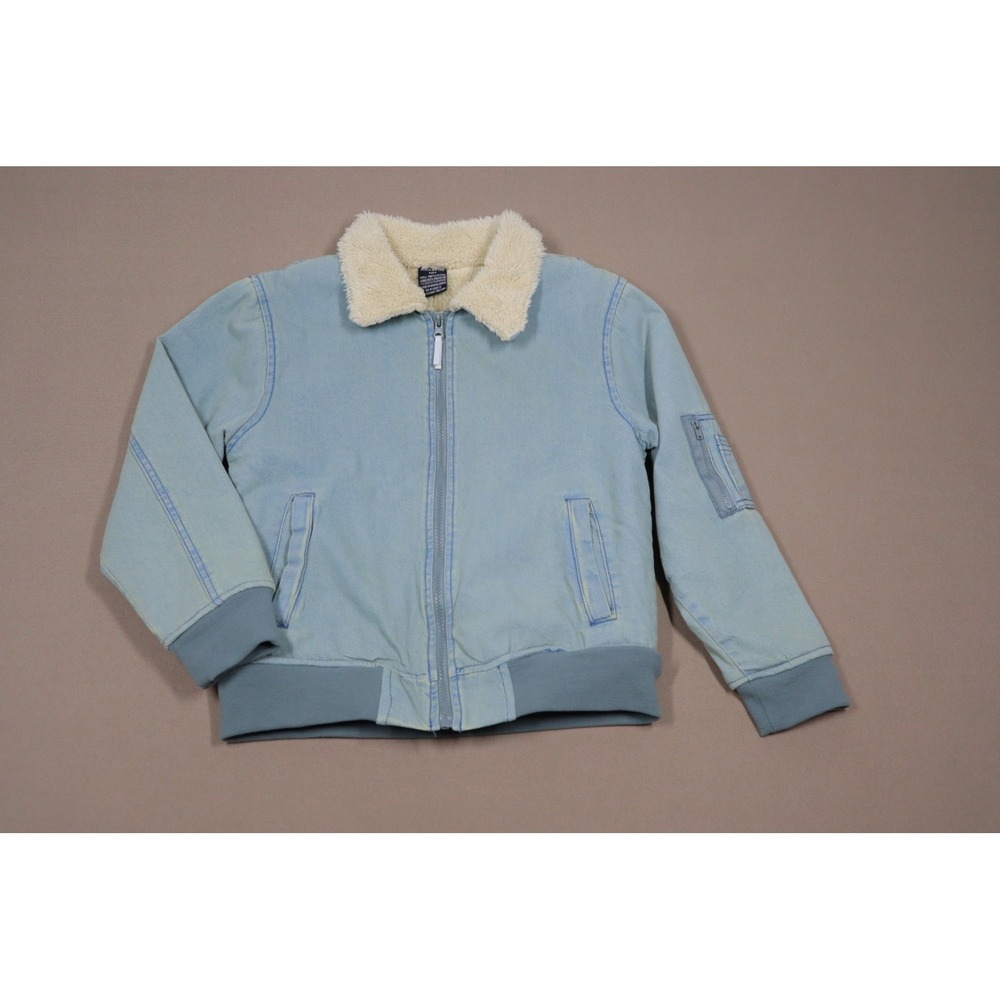 Ring of Fire Kids Comfortable Sherpa Lined Denim Jacket - Denim Blue - Size M